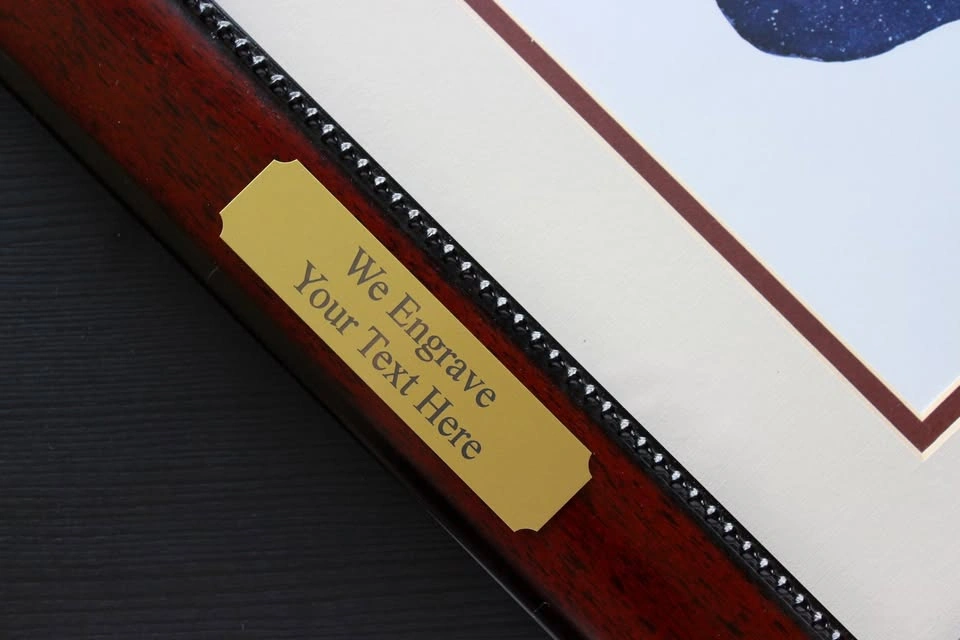 Engraved Personalized Gold Aluminium Trophy Plate, Award Plaque - photo 4