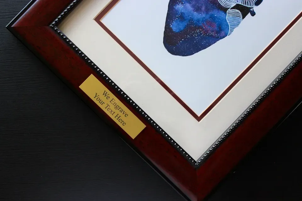 Engraved Personalized Gold Aluminium Trophy Plate, Award Plaque - photo 5