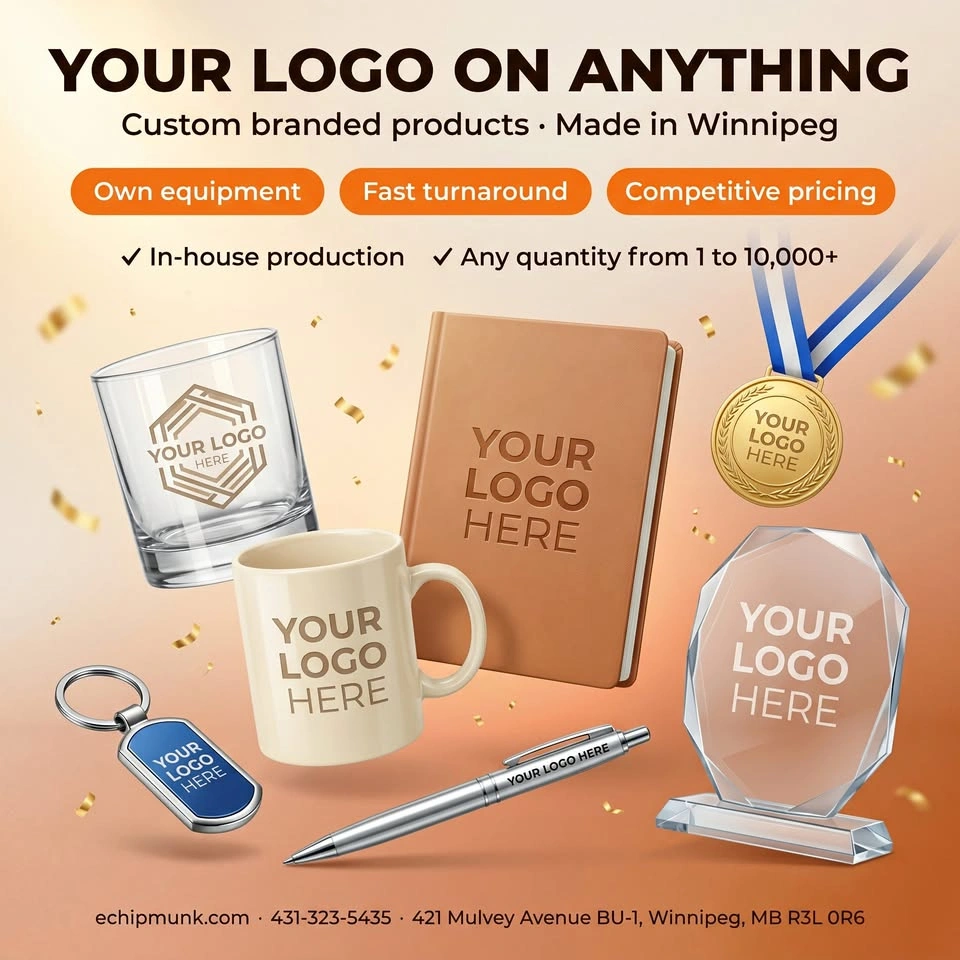 Custom Promotional Products Winnipeg - Your Logo on Anything