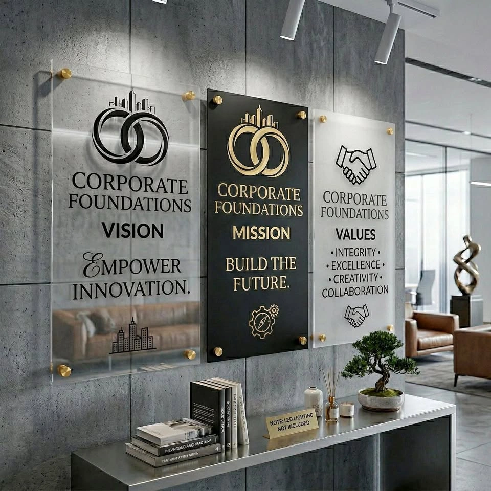Custom Acrylic Mission Statement Sign