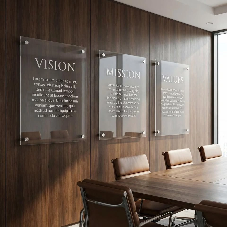 Custom Acrylic Mission Statement Sign - photo 4