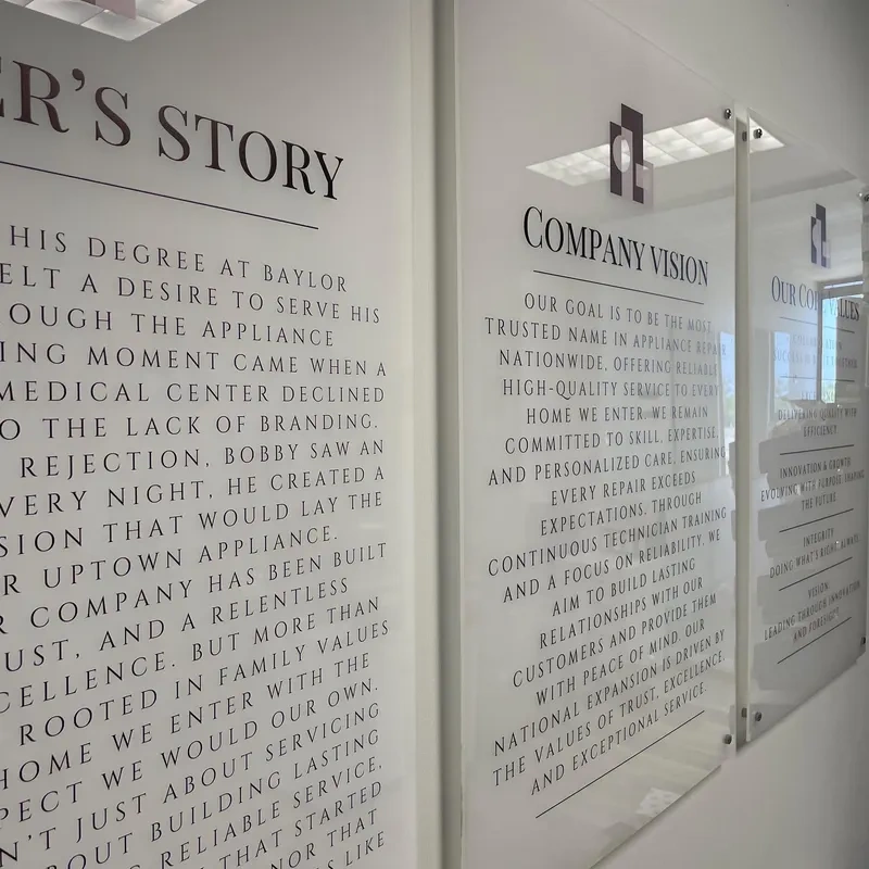 Custom Acrylic Mission Statement Sign - photo 5