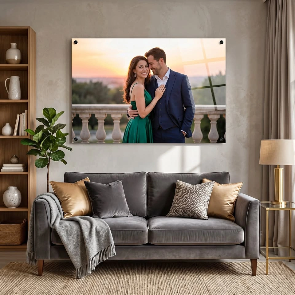 Personalized Couple Photo Acrylic Wall Art Print