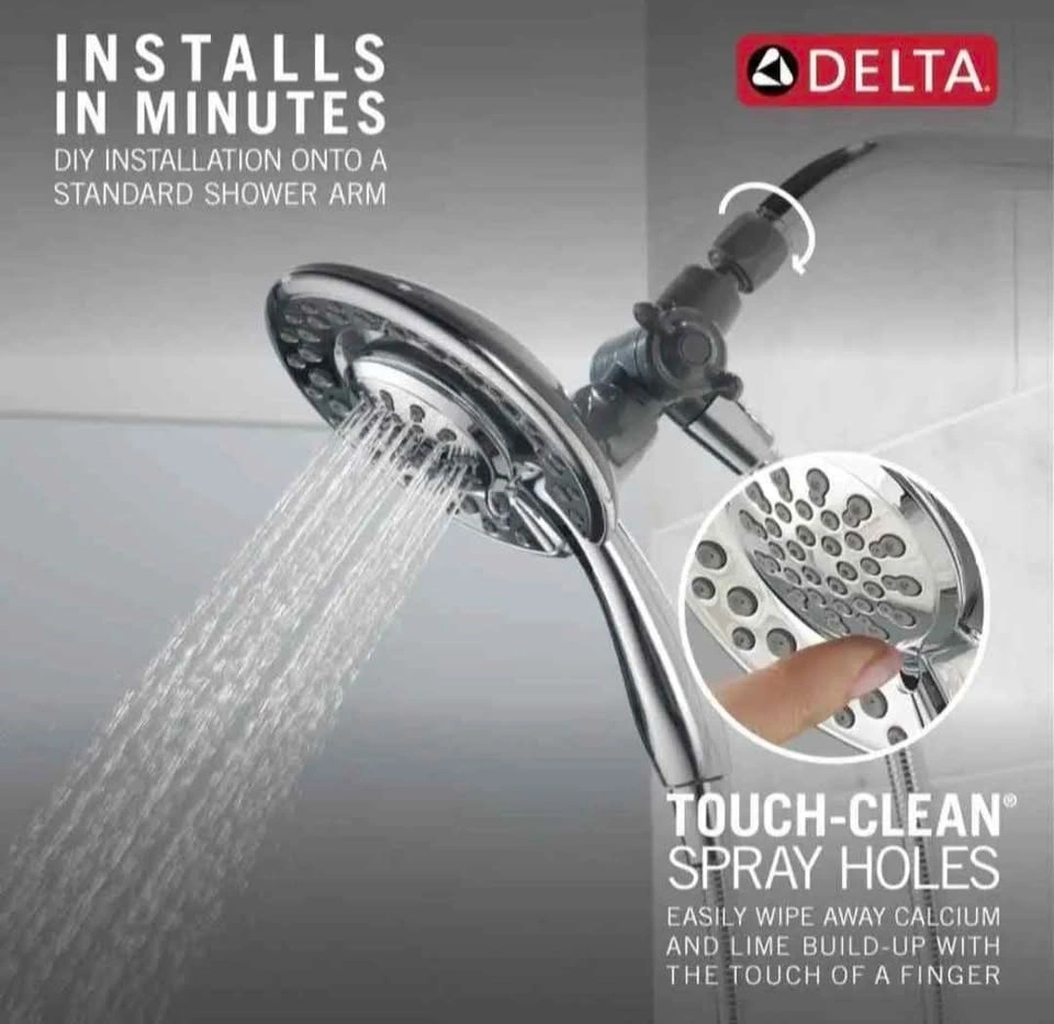 Delta In2ition Chrome 2-in-1 4 Spray Settings Shower Head - photo 5