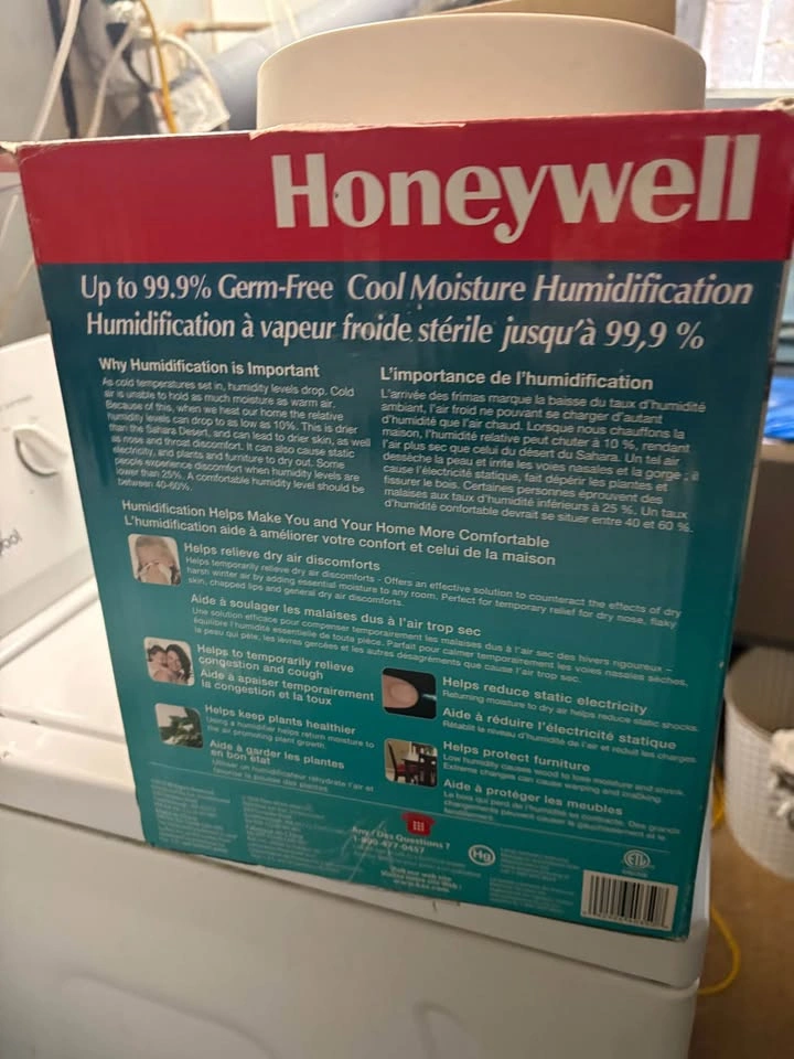 Honeywell Germ-Free UV Cool Moisture Humidifier + 3 Filters - photo 2