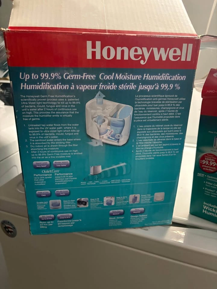 Honeywell Germ-Free UV Cool Moisture Humidifier + 3 Filters - photo 3