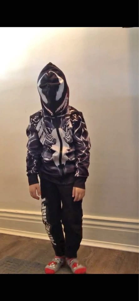 Kids Marvel Venom Full-Zip Costume Hoodie