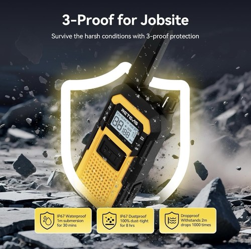 Retevis RB48 Waterproof 2 Way Radio with 10 Way Gang Charger - photo 3
