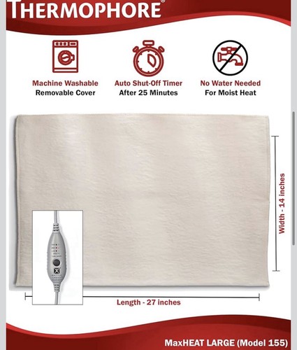 Battle Creek Thermophore MaxHeat Heating Pad 14 x 27 inches - photo 5