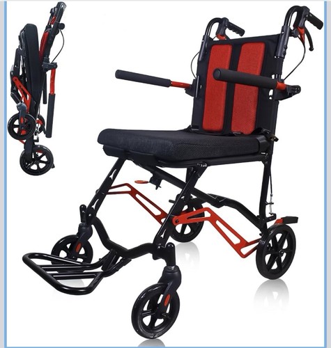 SOFTFISH 18LBS Lightweight Foldable Transport Wheelchair