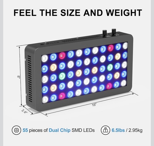 Aquarium Light, 100W Full Spectrum LED Reef Lights