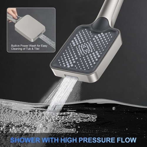 Woindo Shower Faucet Set, 12" Ceiling Mount Rainfall Shower - photo 3