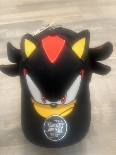 Sonic Shadow Black Red White Cap Sega 100% Cotton NWT