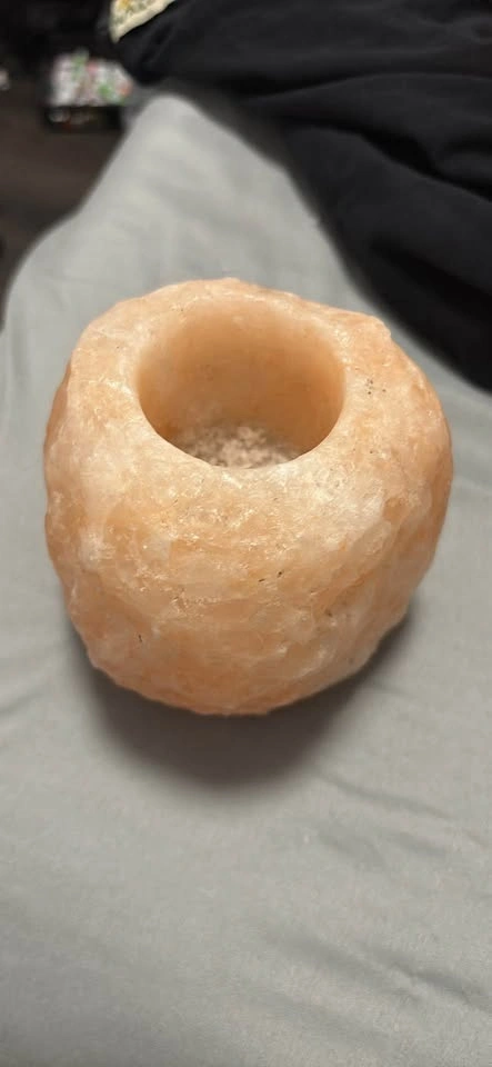 Himalayan Pink Salt Candle Holder - photo 2