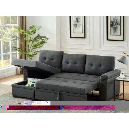 Affordable Brand New Comfy Grey Sofa Bed Convertible Storage Set - photo 5