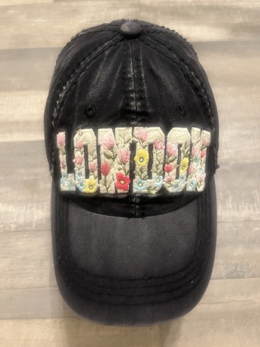 Robin Ruth Black And Floral London Cotton Cap