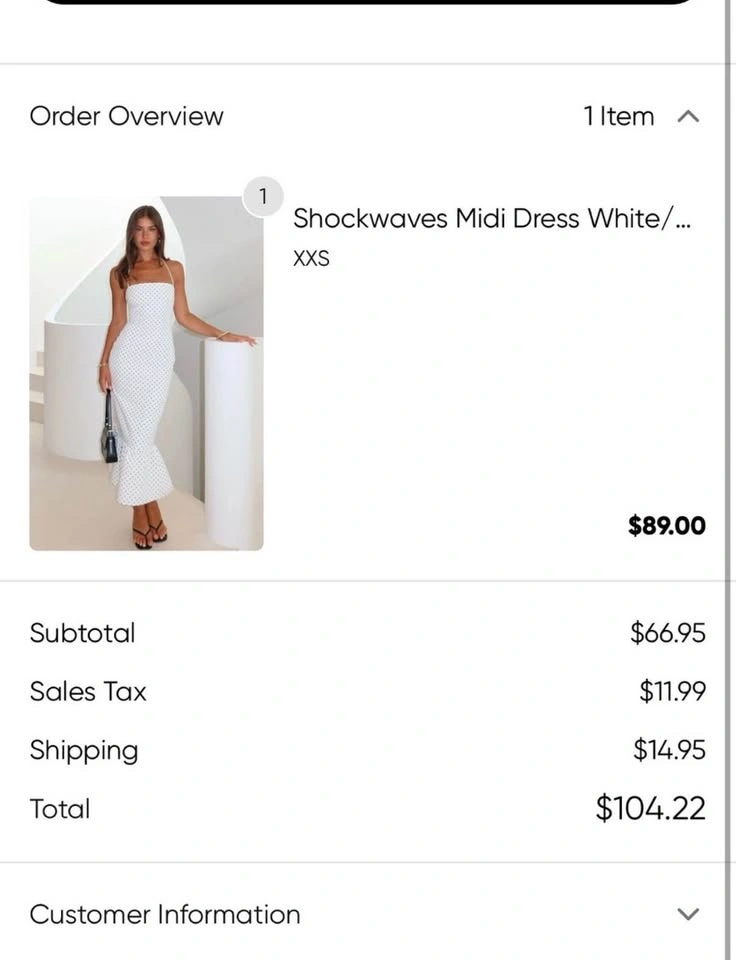 White Fox Boutique Shockwaves Midi Dress - photo 2