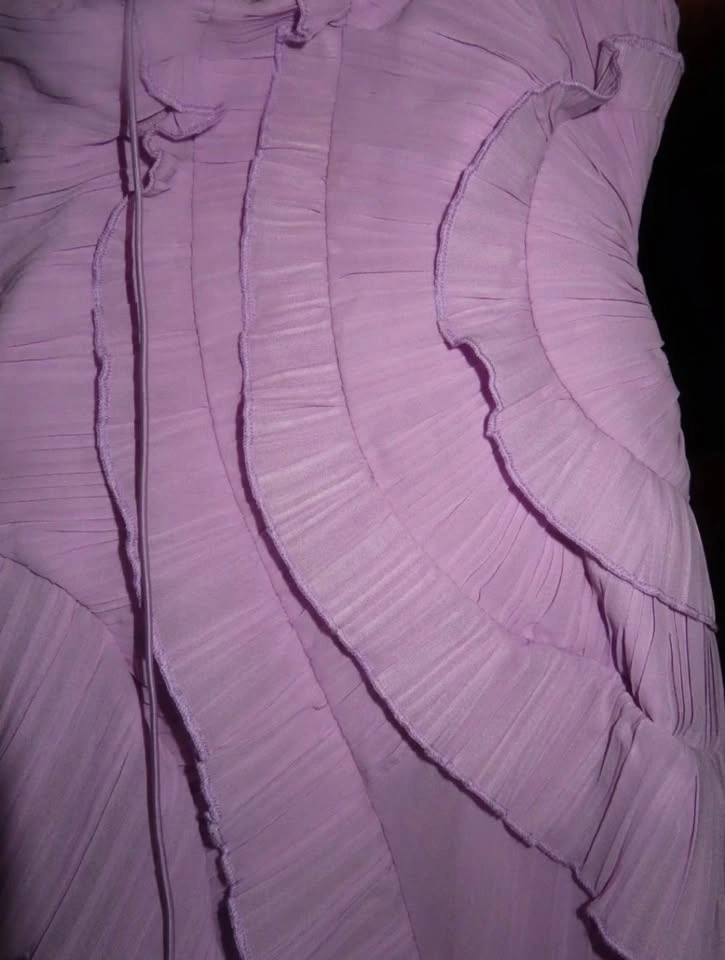 Lilac Pleated Halter Maxi Dress - photo 5