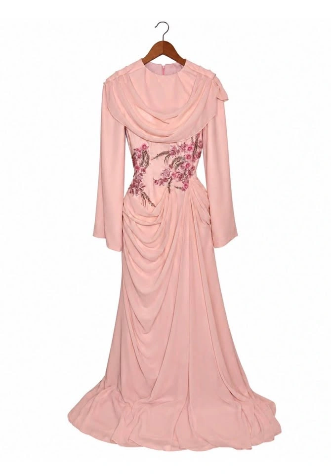 Custom Blush Pink Gown — XS/S — Brand New