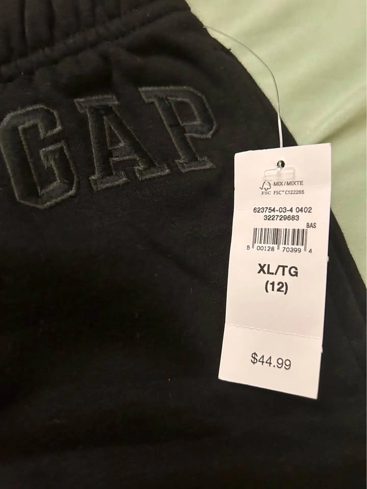 Gap Kids Black Jogger Sweatpants – Size XL (12) – New With Tags - photo 2