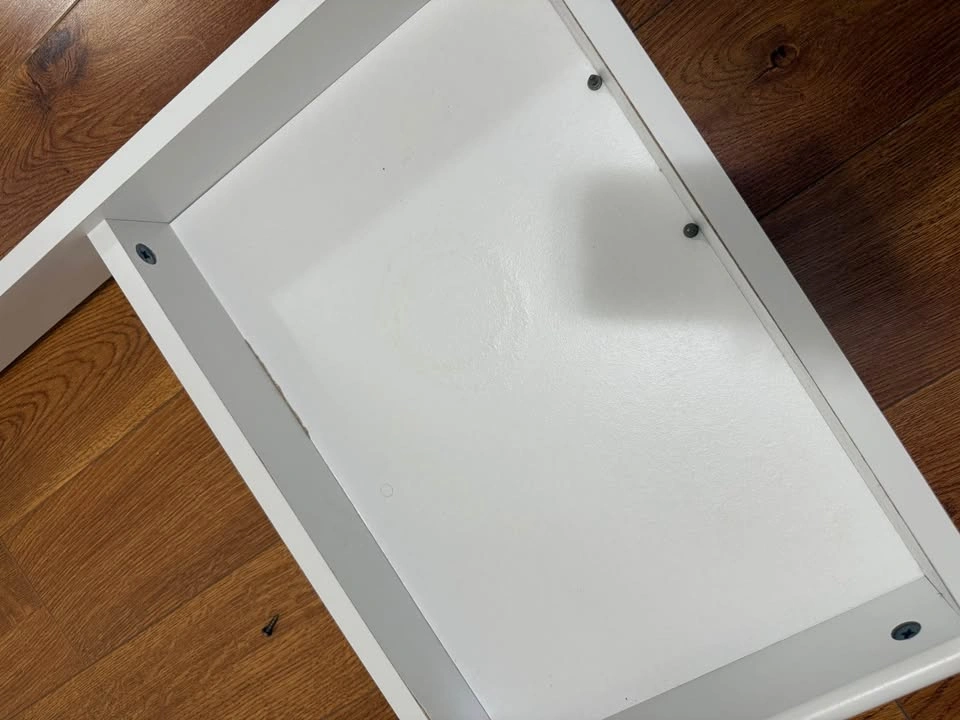 White Wooden Baby change table top + pad - photo 4