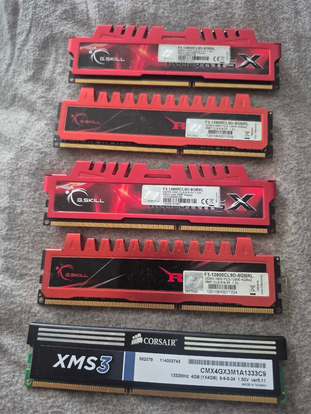 G.Skill and Corsair DDR3 RAM Modules