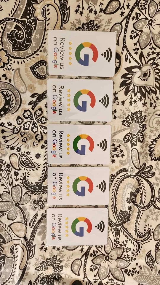 Google nfc review cards 5 pc
