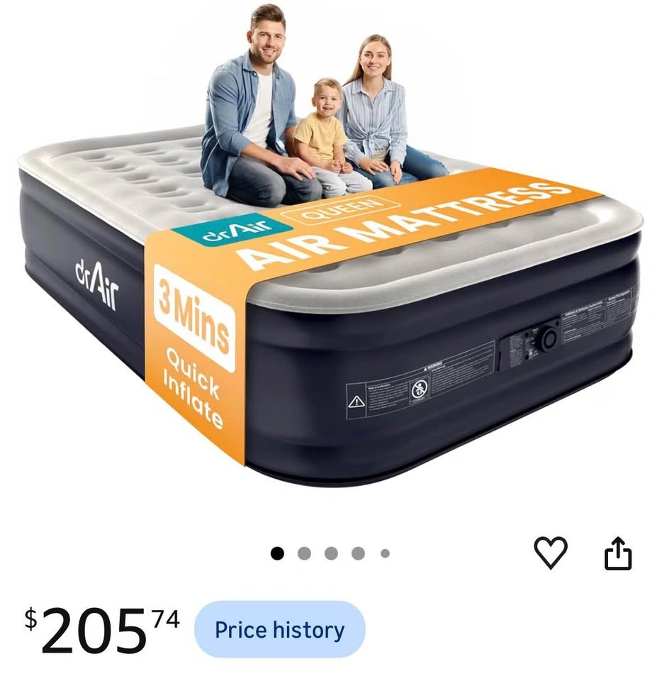 Brand new Queen Air Mattress with Built-in Pump, 18” - photo 2
