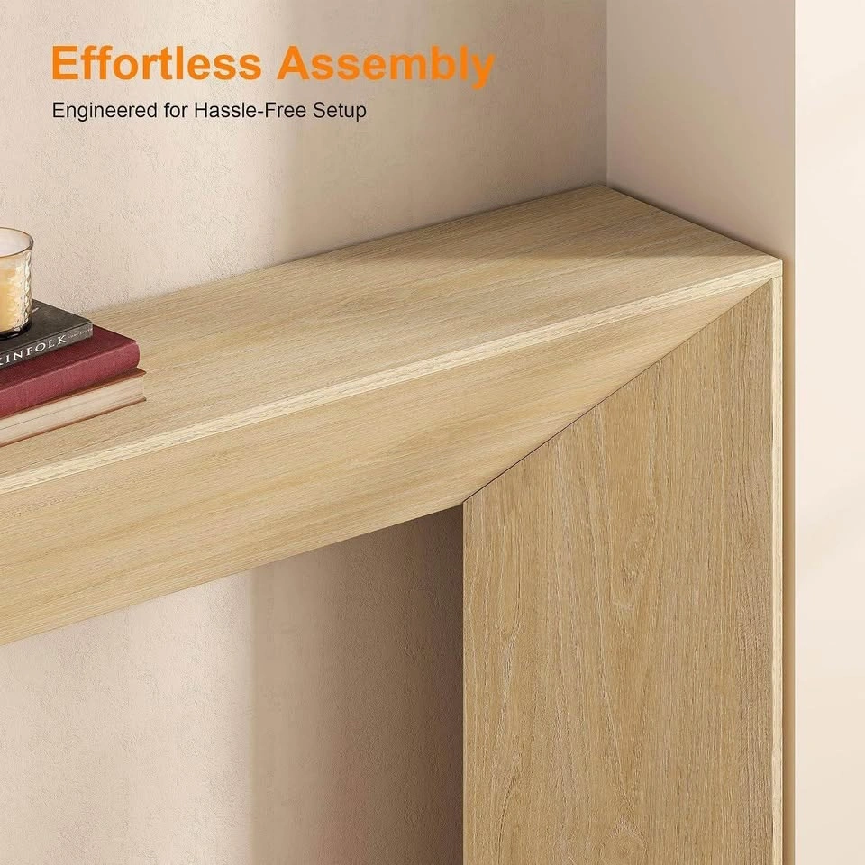 Modern Light Oak Minimalist Console Table - photo 3