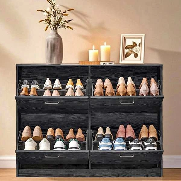 Amerlife 4-Drawer Tipping Shoe Cabinet