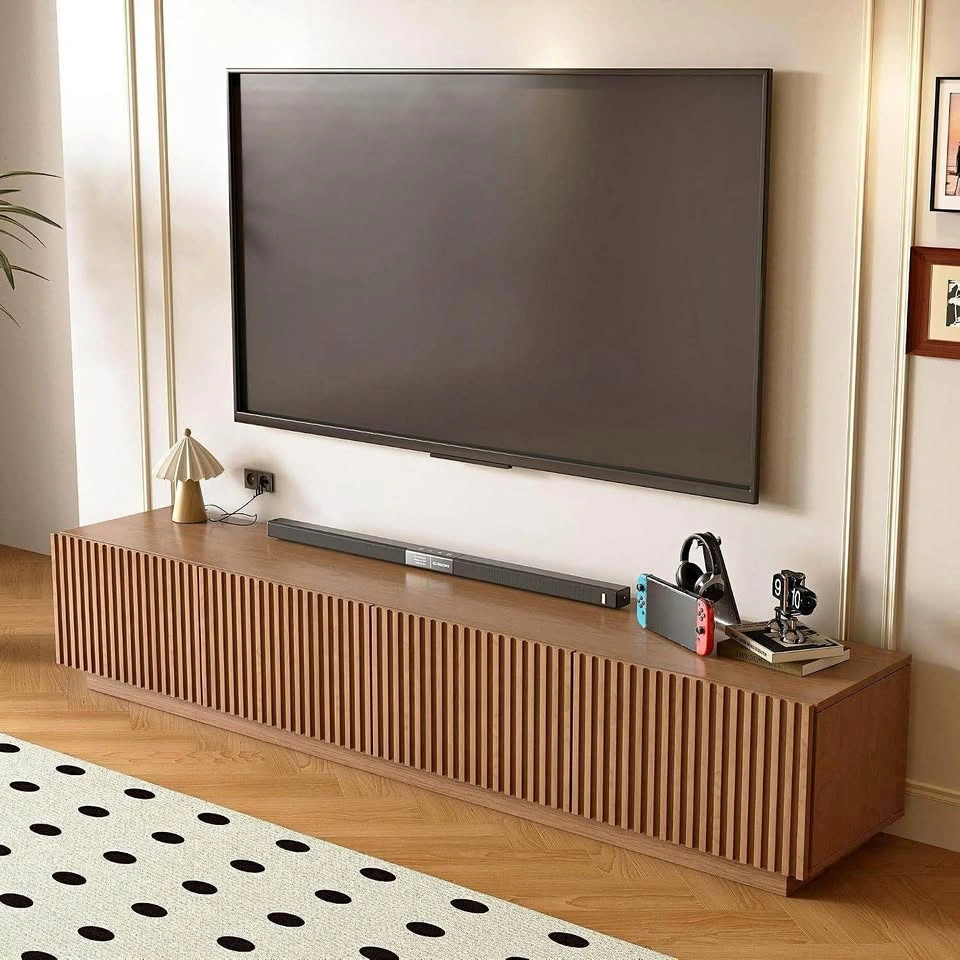 86.61" Long Media Console Tv Stand & Entertainment Unit
