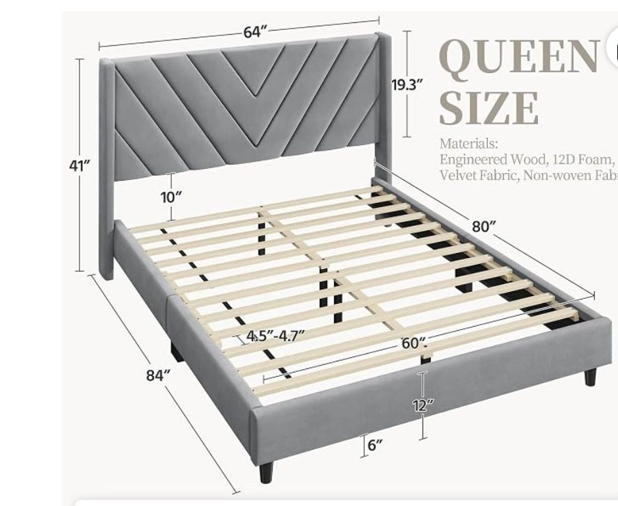 Queen bed frame + mattress with 9 yrs warranty - photo 2
