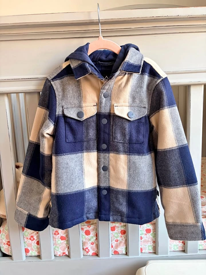 Boys Ripzone Plaid Hooded Jacket Size XS