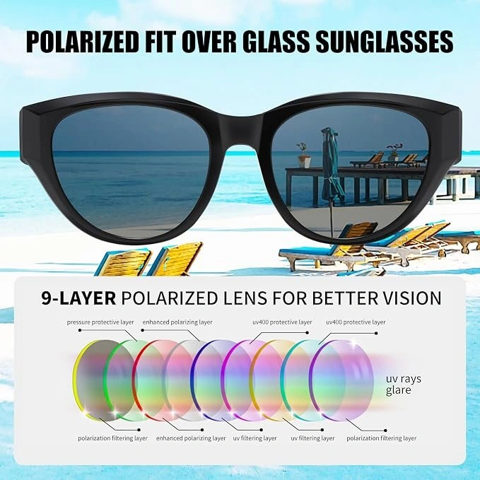 HAOLOTA Polarized Fit Over Sunglasses UV400 Cat Eye - photo 4
