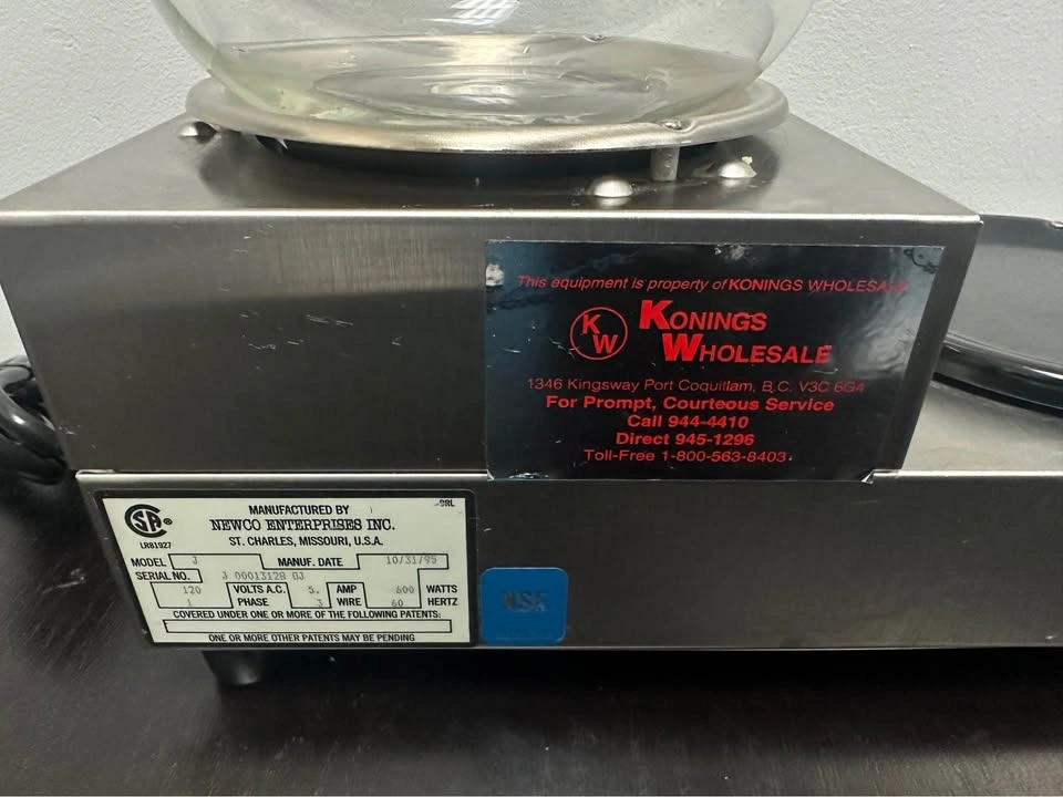 Newco Enterprises Model J 2-Burner Coffee Warmer - photo 3
