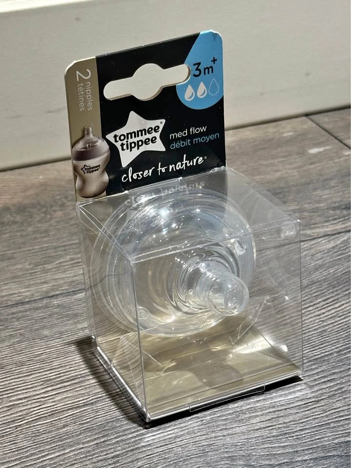 🆕 NIB Tommee Tippee Closer to Nature Nipples (Med Flow, 3m+)