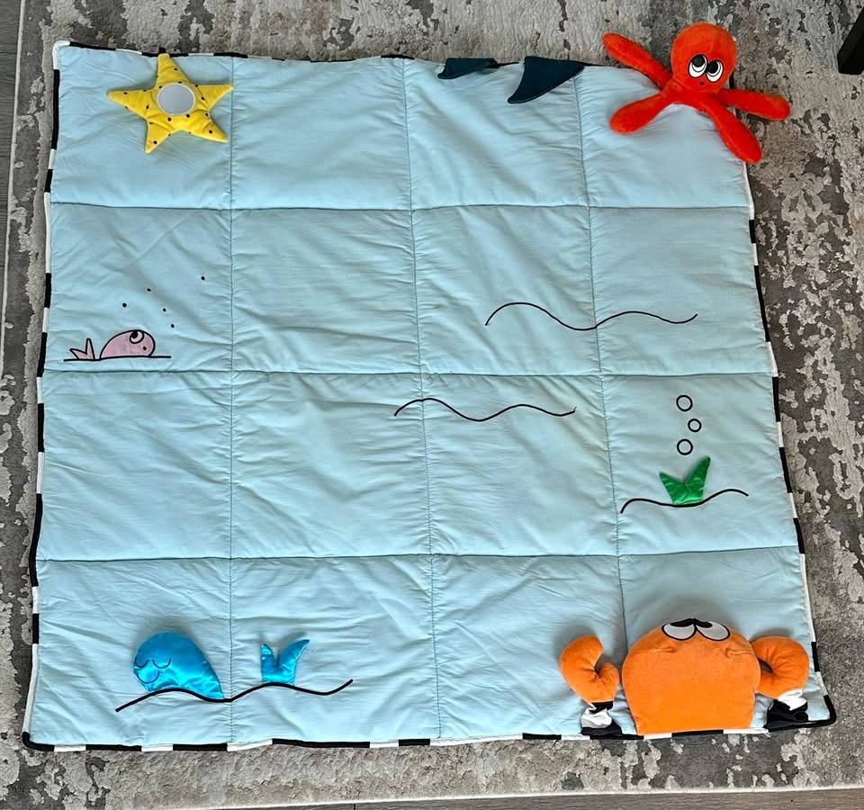 🤸 IKEA PLUFSIG Folding Play Mat - Ocean theme