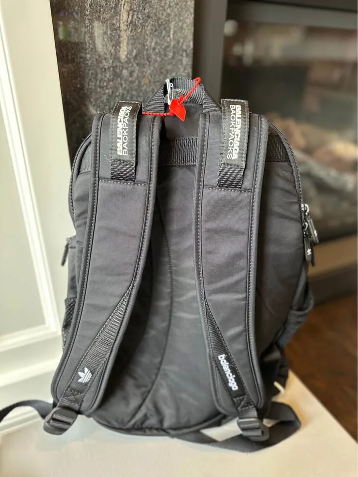 Authentic Balenciaga X Adidas Backpack Bag Black Blue image indicator(2)