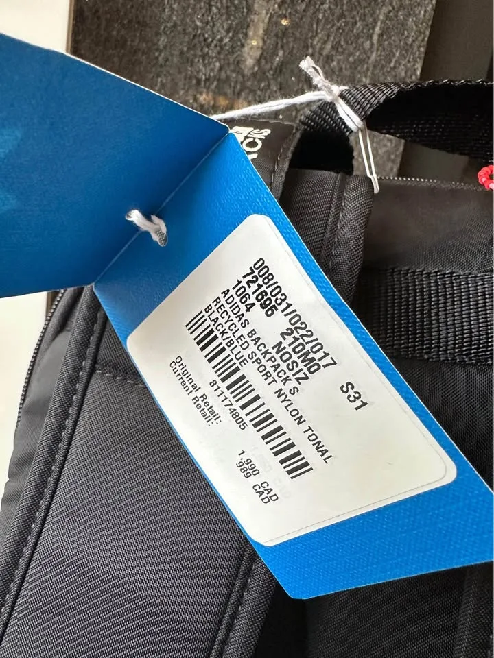 Authentic Balenciaga X Adidas Backpack Bag Black Blue image indicator(3)