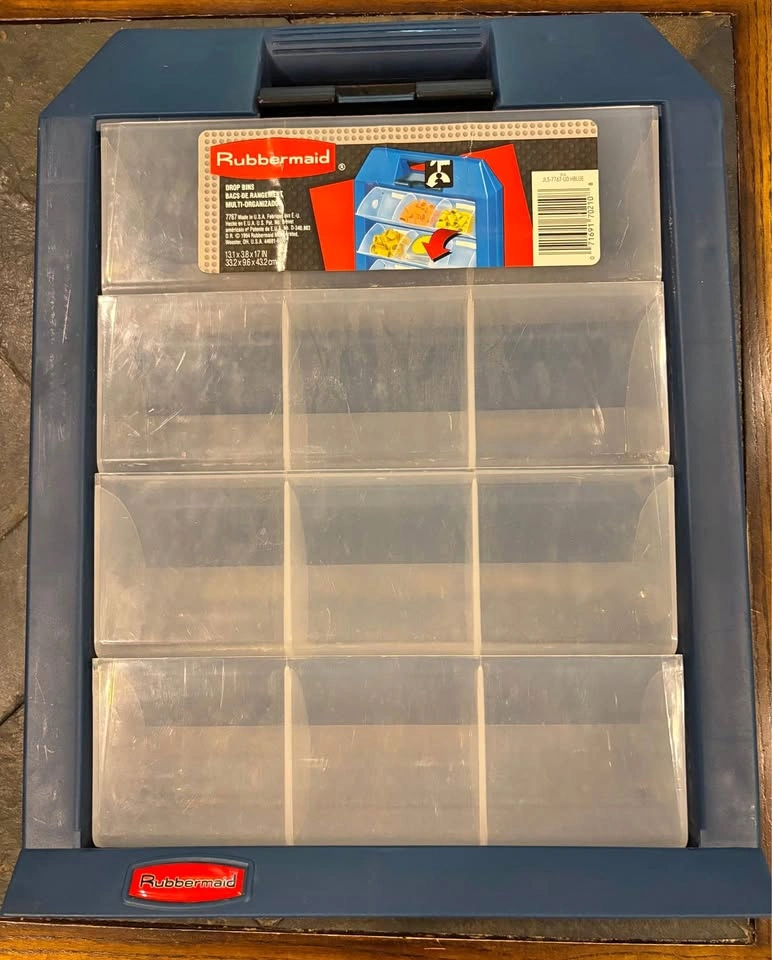 Vintage 1994 Rubbermaid Multi-Organizer Drop Bins (Model 7767)
