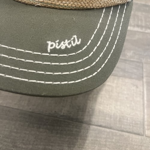Pistil Cream Green White Adjustable Trucker Cap - photo 2