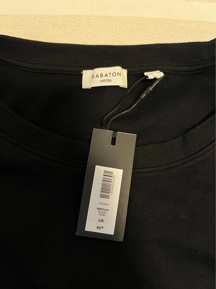 Aritzia InterLock Cotton Barclay T-Shirt, Size L - photo 3