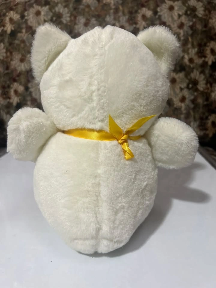 White Cat with Yellow Bell Collar Plush 8.5in/21.5cm - photo 2