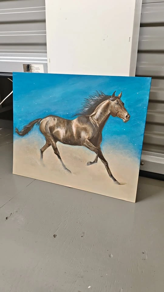 Horse acrylic painting