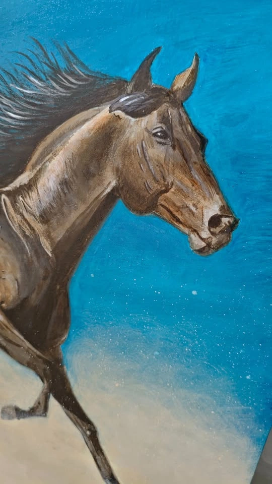 Horse acrylic painting - photo 3
