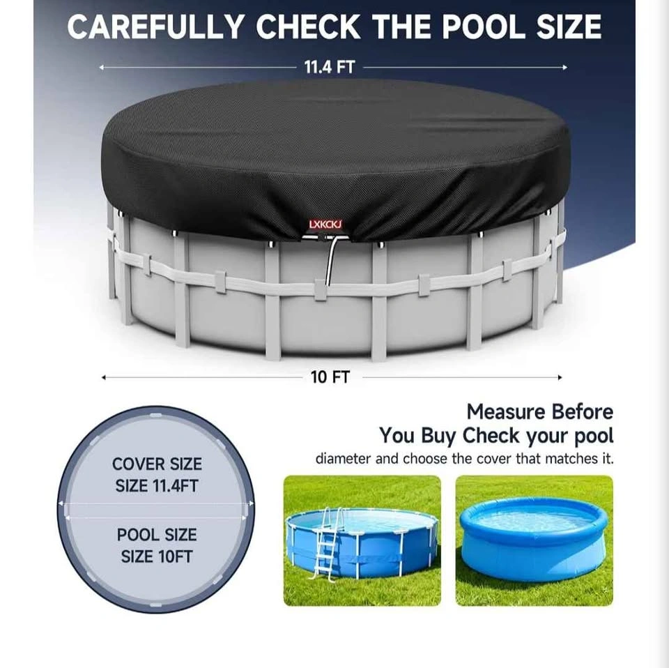 NEW Heavy Duty 10ft Pool Cover - 420D Waterproof & Windproof - photo 3