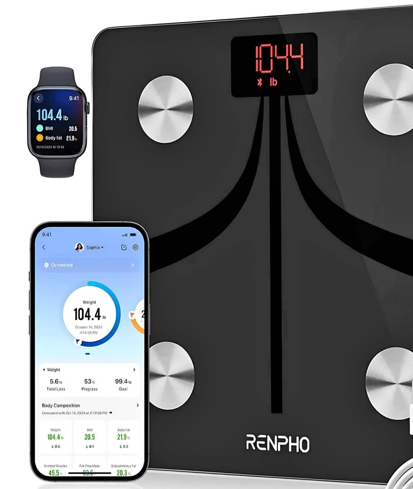 RENPHO Rechargeable Bluetooth Body Fat Scale, Elis 1