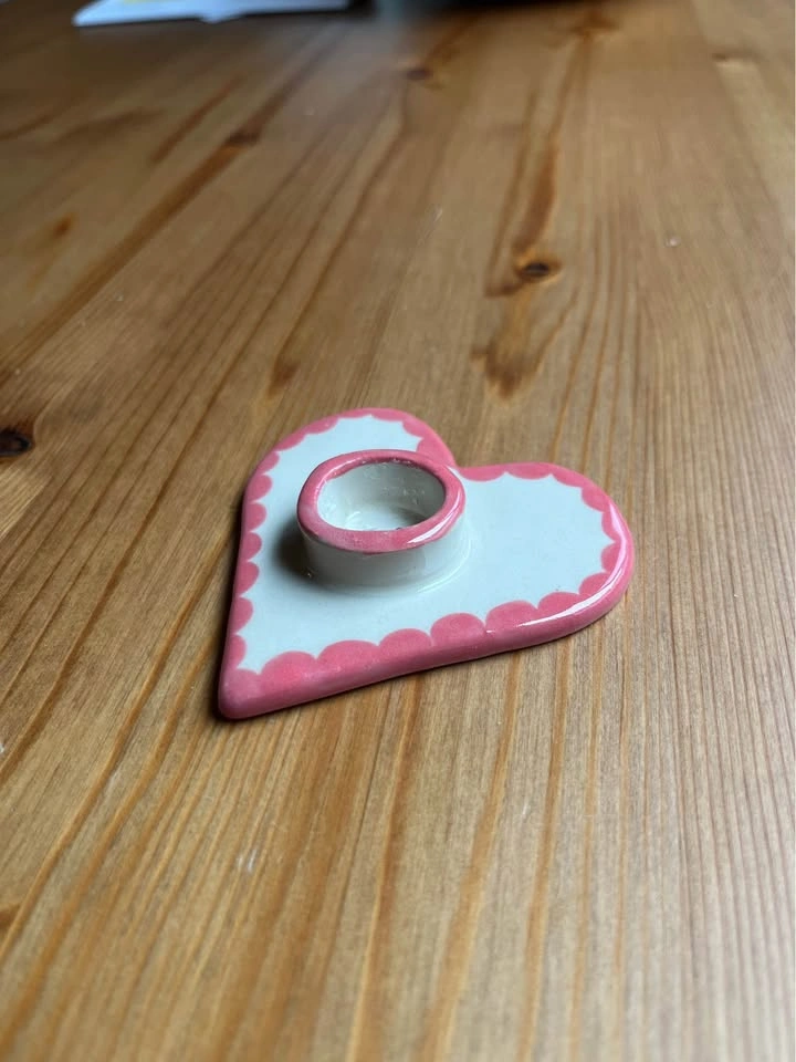 Ceramic Heart Shaped Candle Holders - photo 4