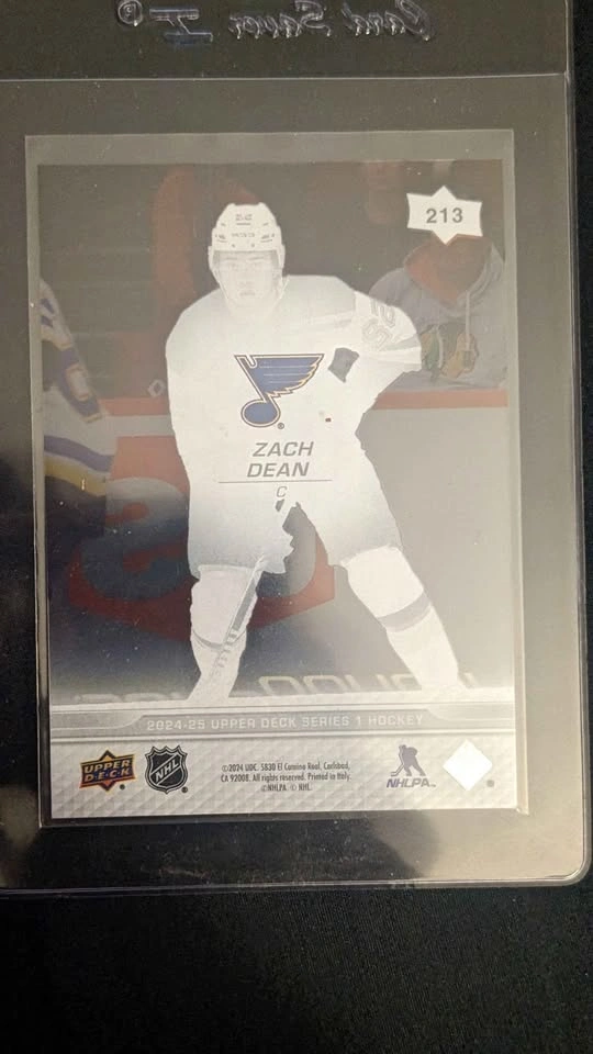 2024-25 Upper Deck Series One Young Guns Clear Cut #213 Zach Dea - photo 2