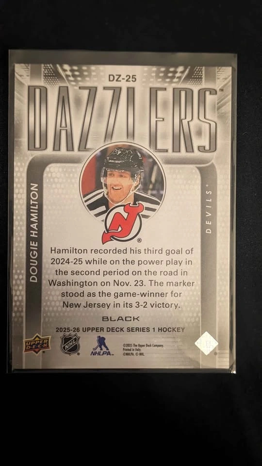 2025-26 Upper Deck Black Dazzlers #DZ-25 Dougie Hamilton - photo 2